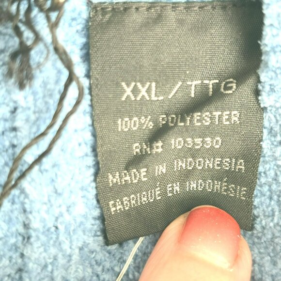 Men's Ribbed Knit V-Neck Sweater By SQ Wear Size XXL Very Soft JJ4148 - Picture 8 of 9